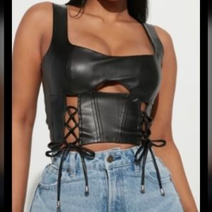 Black Sexy Corset Top